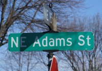 President Adams Street Sign