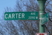 President Carter Street Sign