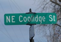 President Coolidge Street Sign