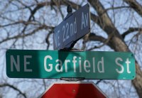 President Garfield Street Sign
