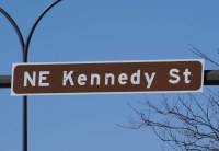 President Kennedy Street Sign