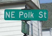 President Polk Street Sign