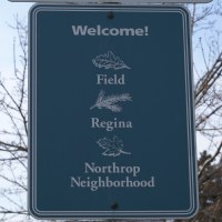 Field Regina Northrop Neighborhood Sign