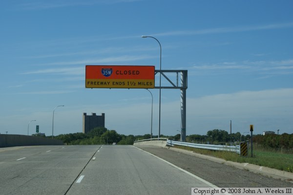 I-35W Bridge Detour Southbound, Mississippi River, Minneapolis, MN