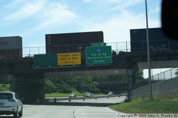 I-35W Bridge Detour Southbound, Mississippi River, Minneapolis, MN