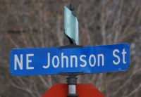 President Johnson Street Sign