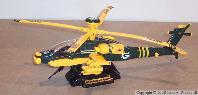 Green Bay Packer Apache Helicopter
