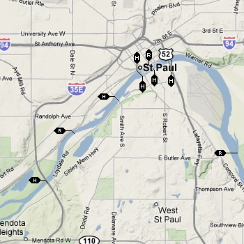 St. Paul Upper Landing Area Bridges