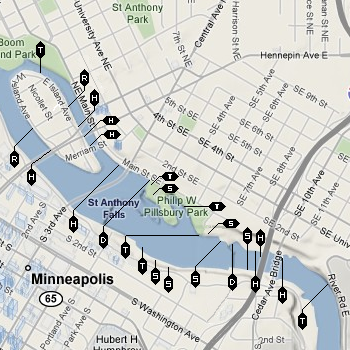 St. Anthony Falls Area Bridges